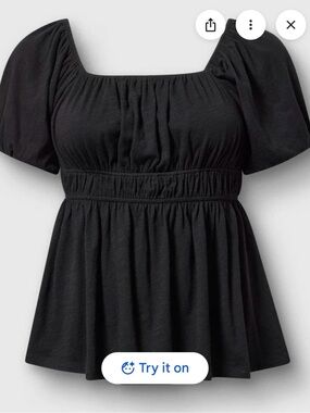 NWT Torrid Heritage Slub Balloon Sleeve Babydoll size 3x (22-24)